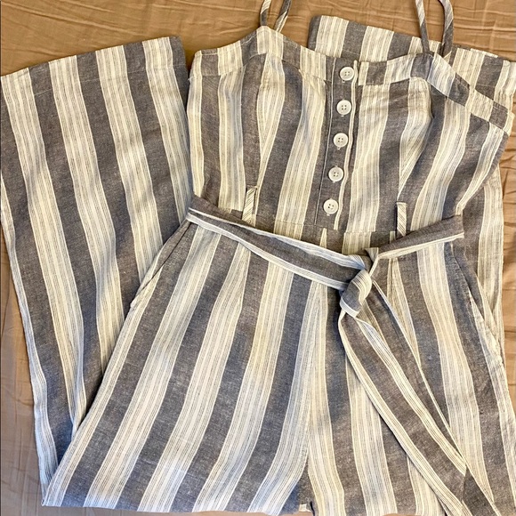Rails Harper Striped Laguna Linen Blend Jumpsuit - Picture 4 of 8